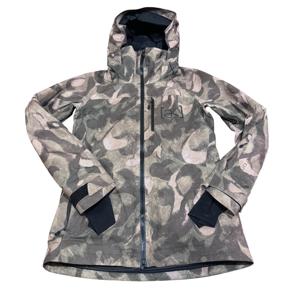 Burton ak Gore-Tex Hooded Snowboard Jacket XXS Green Victor Camo Ski Snowboard